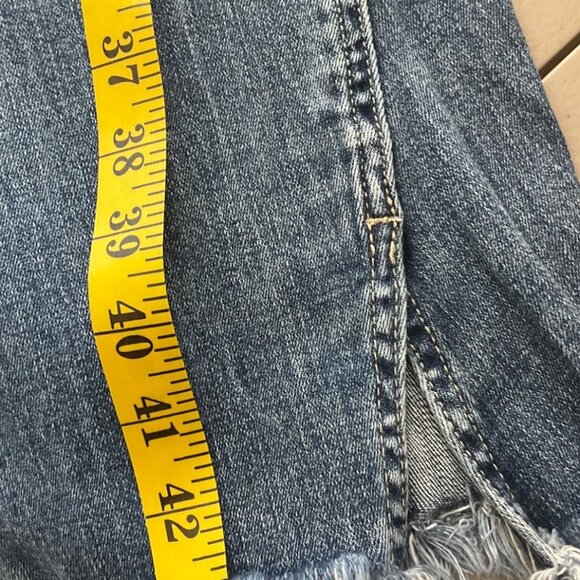 Kancan 5-26 High-Waisted Light Distressed Flare Jeans Denim Frayed Hem Tall - Picture 10 of 11